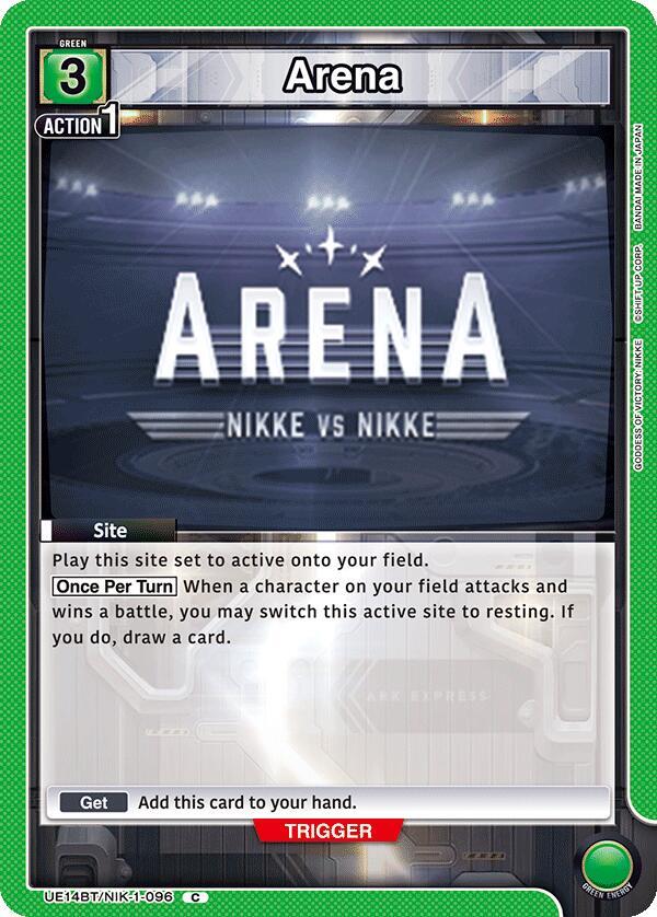 Arena UE14BT/NIK-1-096 card from UE14BT: GODDESS OF VICTORY: NIKKE