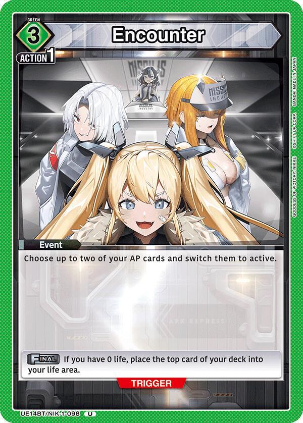 Encounter UE14BT/NIK-1-098 card from UE14BT: GODDESS OF VICTORY: NIKKE