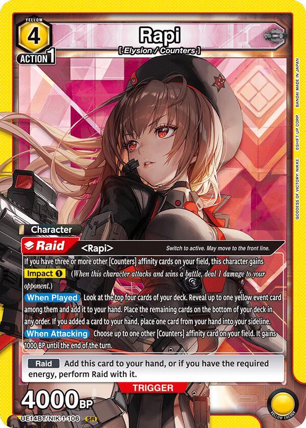 Rapi UE14BT/NIK-1-106 card from UE14BT: GODDESS OF VICTORY: NIKKE