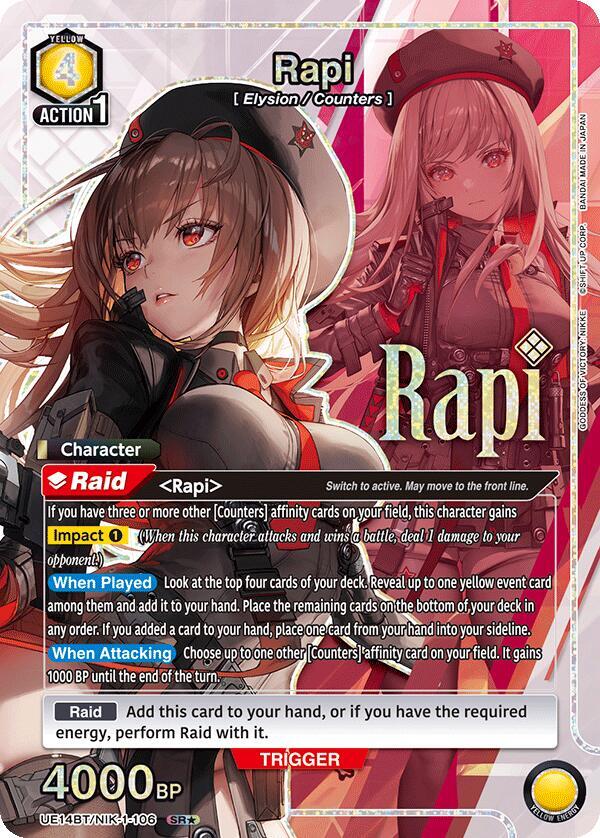 Rapi (SR*) UE14BT/NIK-1-106 card from UE14BT: GODDESS OF VICTORY: NIKKE