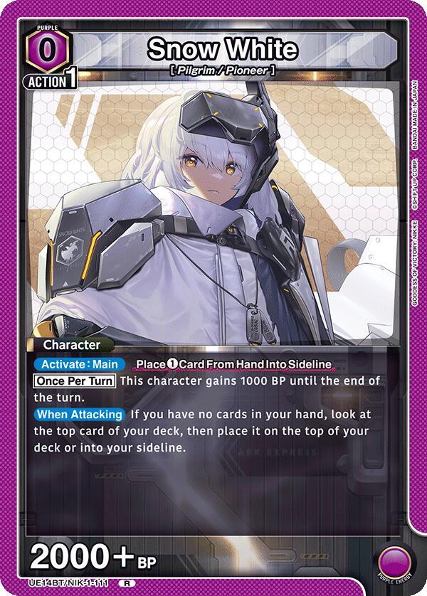 Snow White UE14BT/NIK-1-111 card from UE14BT: GODDESS OF VICTORY: NIKKE