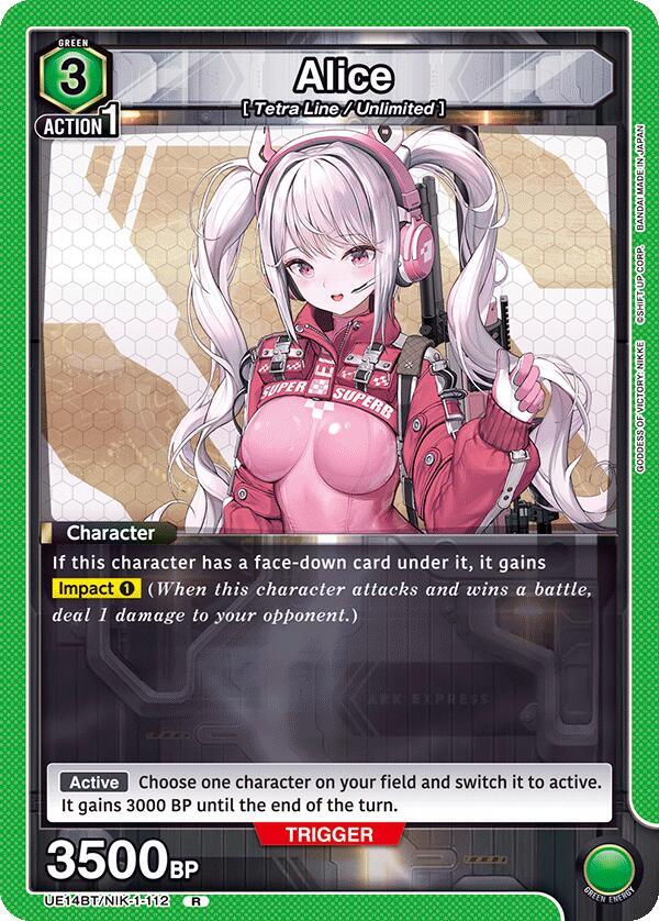 Alice UE14BT/NIK-1-112 card from UE14BT: GODDESS OF VICTORY: NIKKE