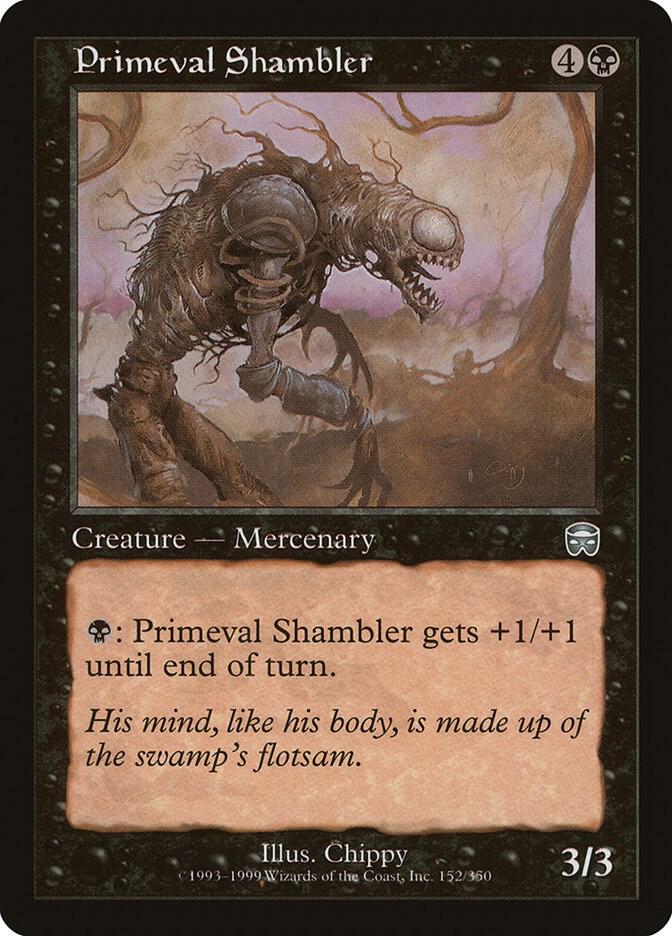 Primeval Shambler 152 card from Mercadian Masques