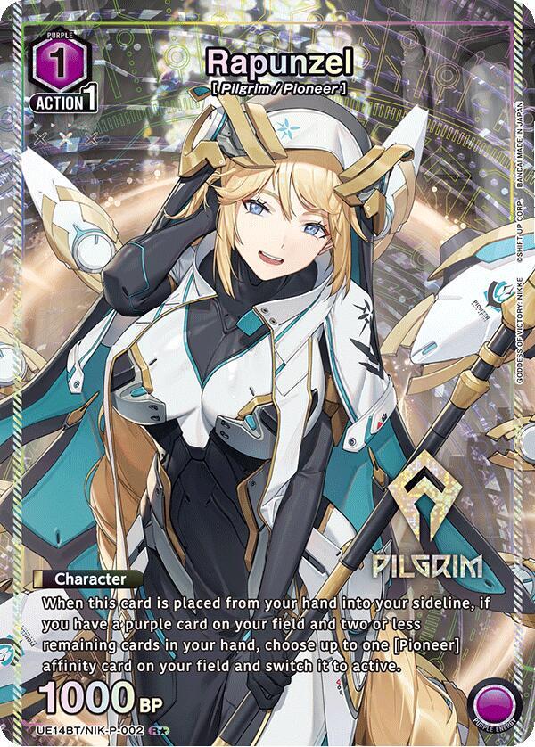 Rapunzel (R*) UE14BT/NIK-P-002 card from UE14BT: GODDESS OF VICTORY: NIKKE