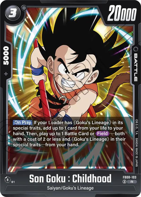 Son Goku : Childhood FB08-103 card from Saiyan's Pride