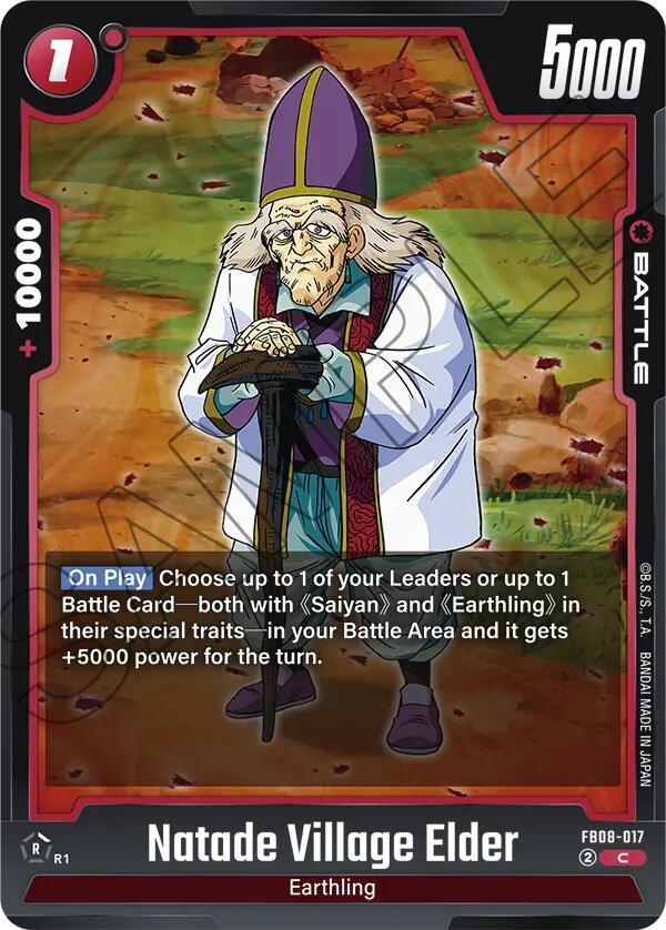 Natade Village Elder FB08-017 card from Saiyan's Pride