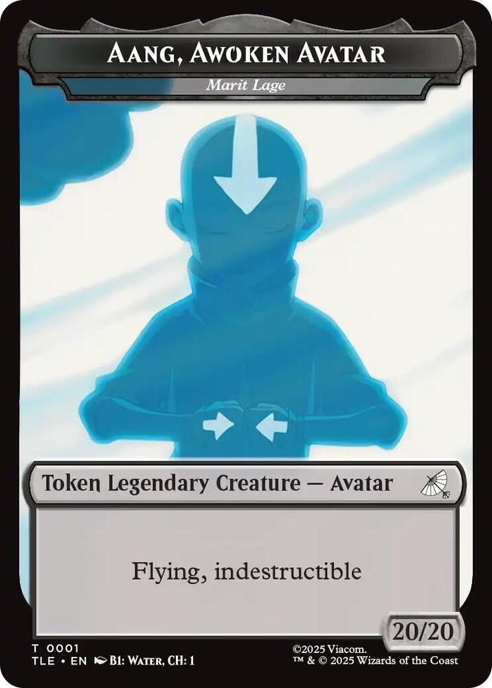 Aang, Awoken Avatar - Marit Lage // Treasure Double-Sided Token 1 // 22 card from Avatar: The Last Airbender: Eternal-Legal
