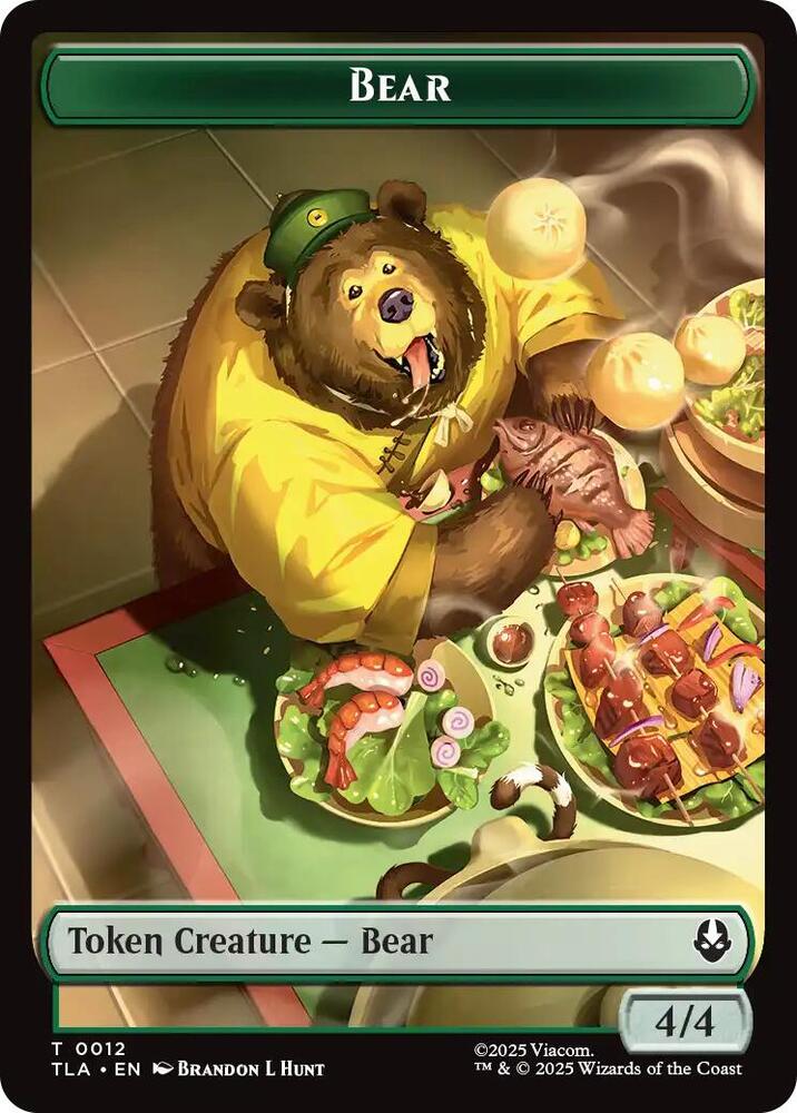 Bear // Food Double-Sided Token 12 // 20 card from Avatar: The Last Airbender