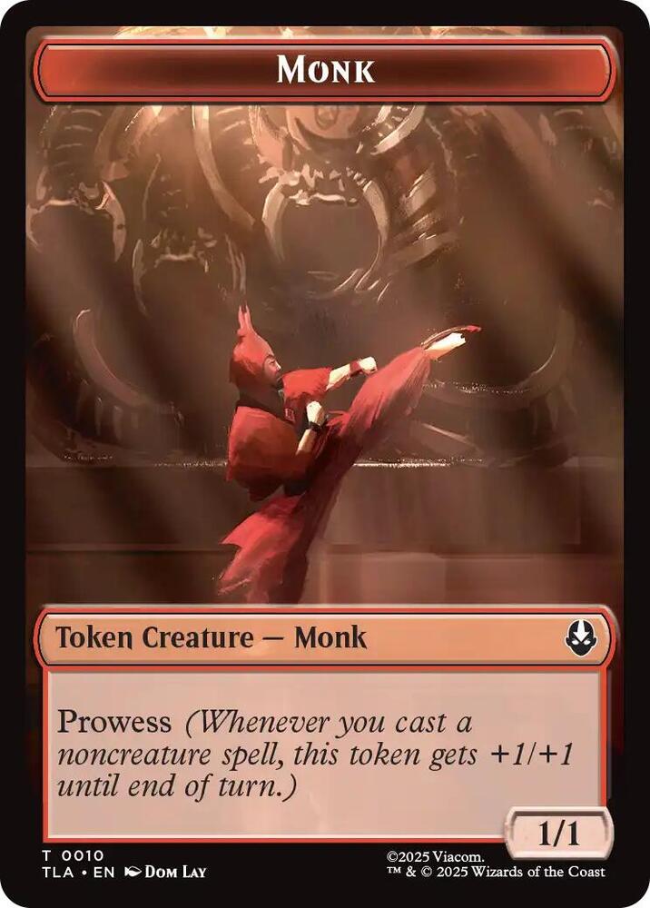 Monk // Food Double-Sided Token 10 // 21 card from Avatar: The Last Airbender