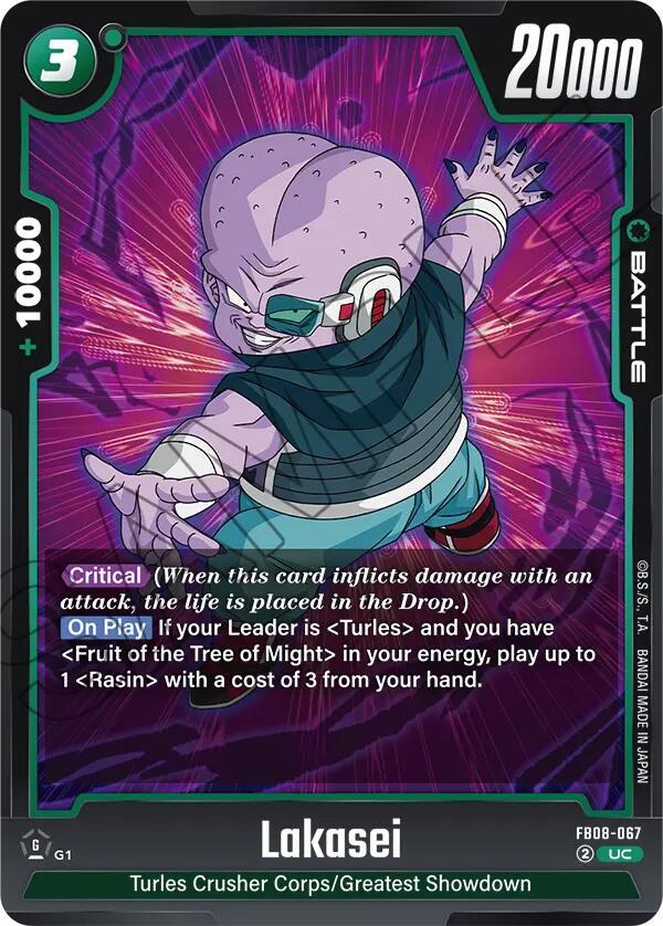 Lakasei FB08-067 card from Saiyan's Pride