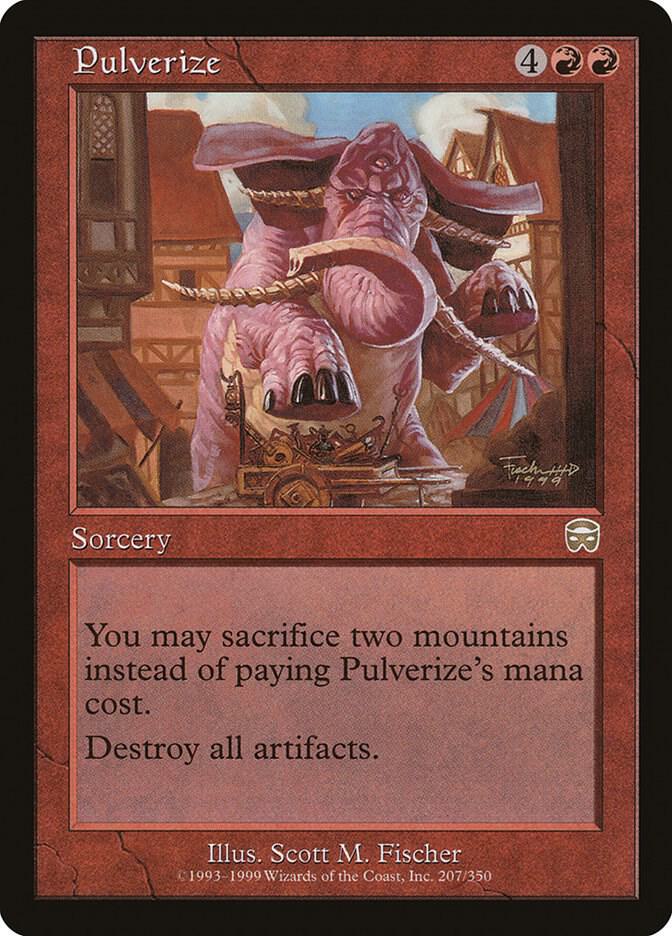 Pulverize 207 card from Mercadian Masques