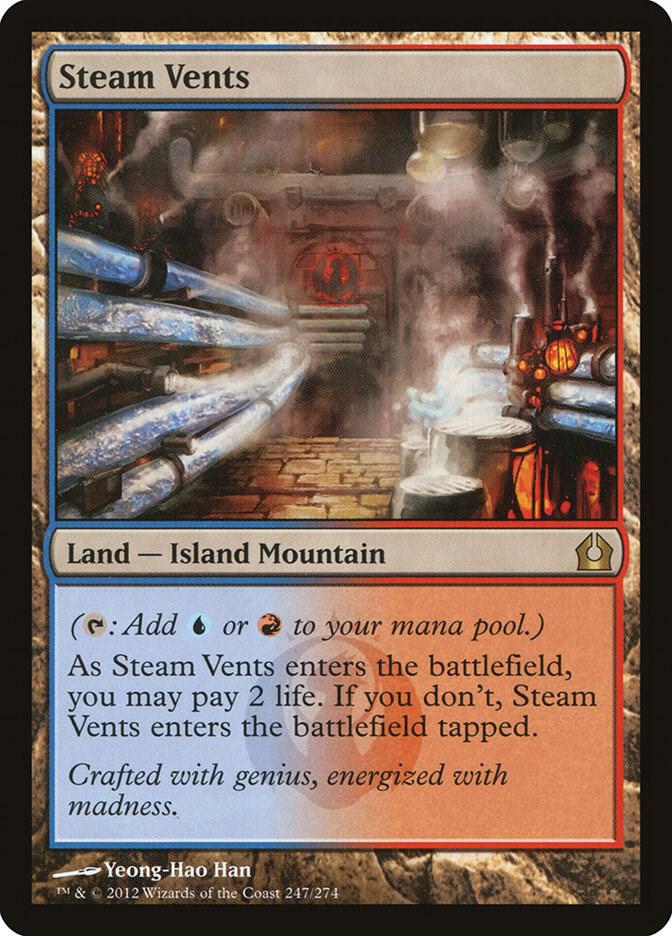 Steam Vents 247 card from Return to Ravnica