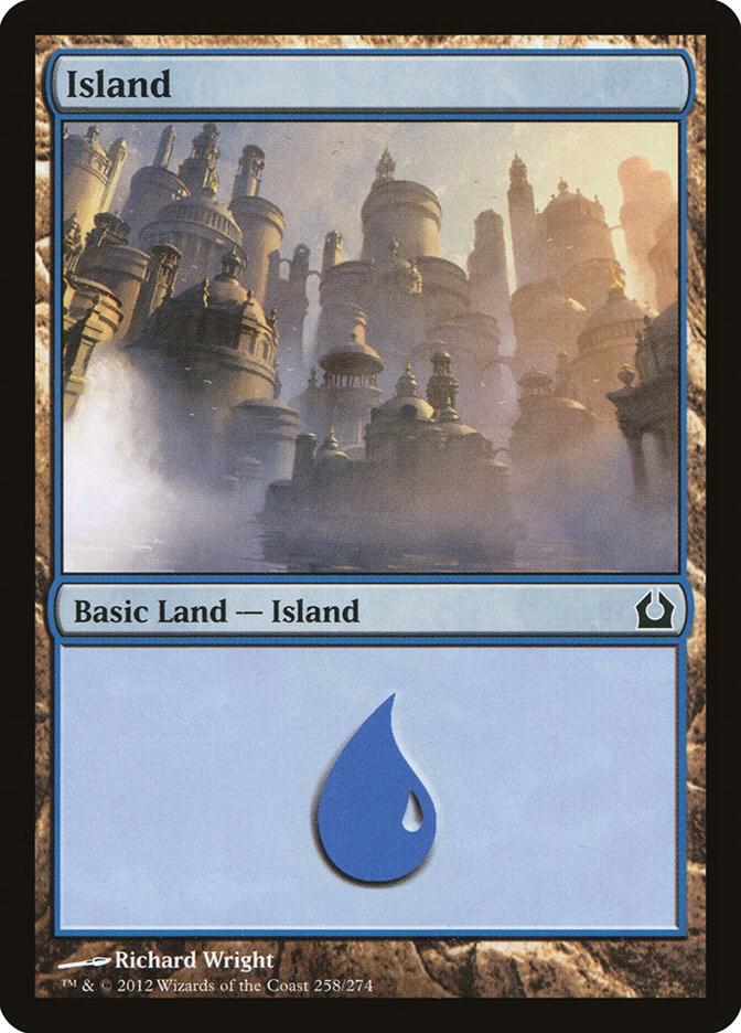 Island 258 card from Return to Ravnica