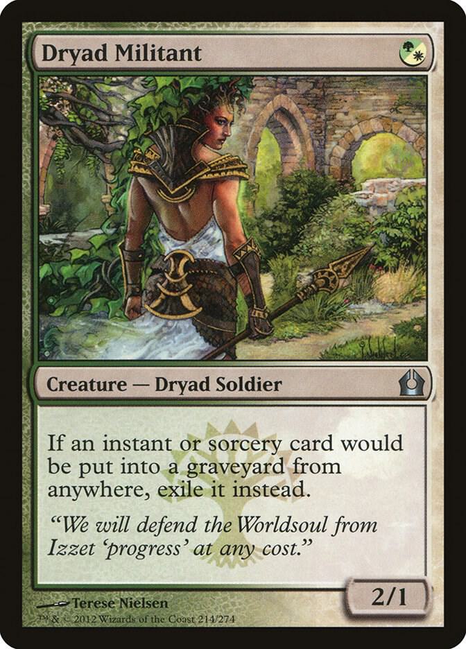 Dryad Militant 214 card from Return to Ravnica