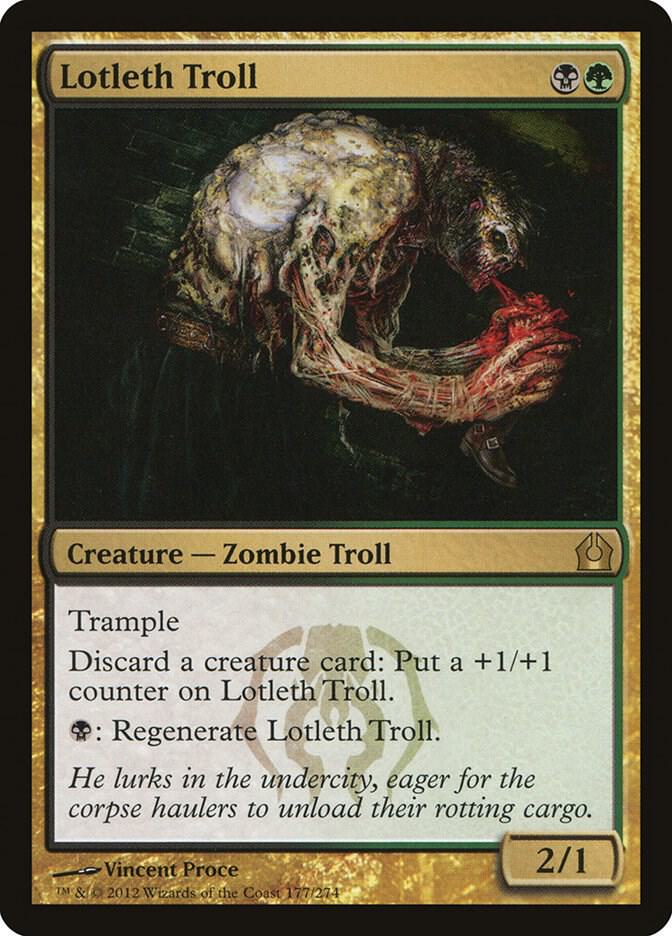 Lotleth Troll 177 card from Return to Ravnica