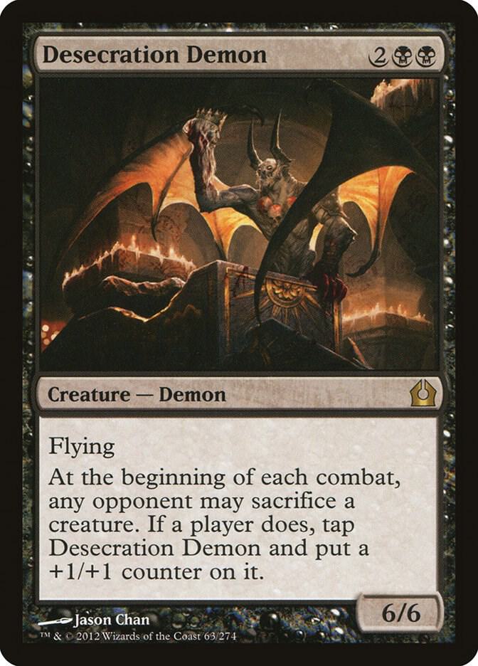 Desecration Demon 63 card from Return to Ravnica