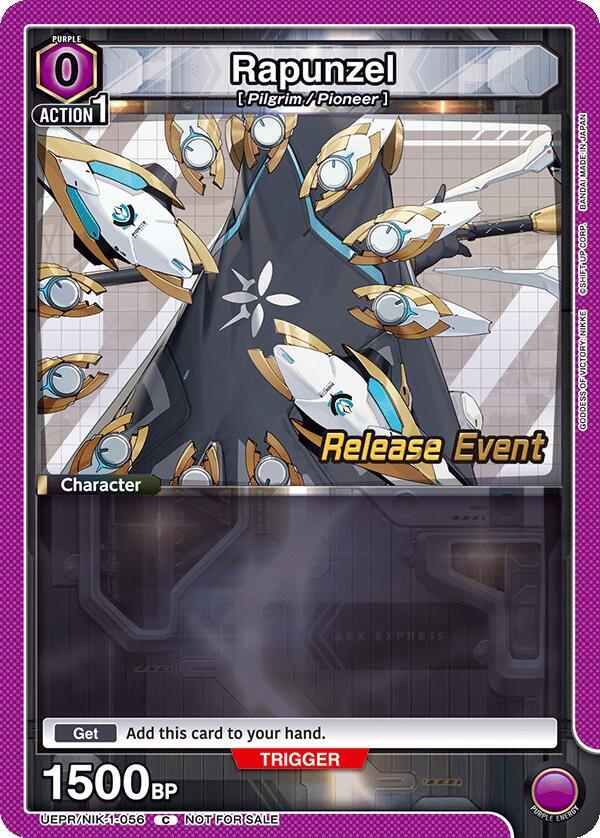 Rapunzel UEPR/NIK-1-056 card from UE14BT: GODDESS OF VICTORY: NIKKE Release Event Cards