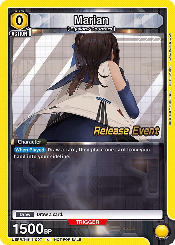 Marian UEPR/NIK-1-007 card from UE14BT: GODDESS OF VICTORY: NIKKE Release Event Cards