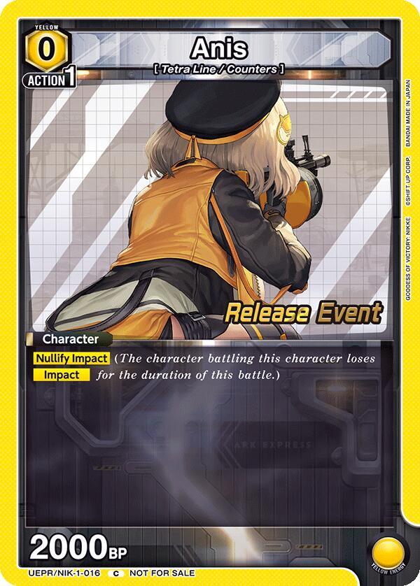 Anis UEPR/NIK-1-016 card from UE14BT: GODDESS OF VICTORY: NIKKE Release Event Cards