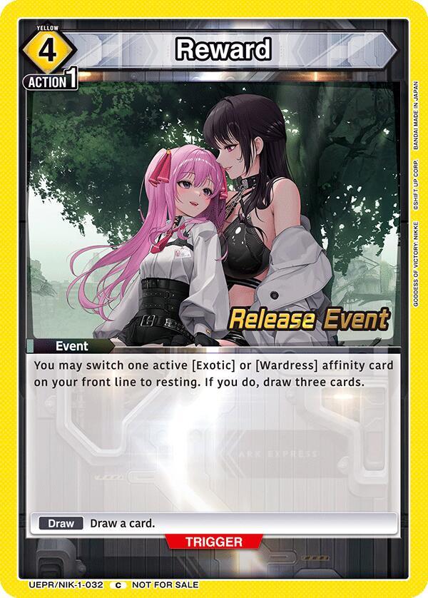 Reward UEPR/NIK-1-032 card from UE14BT: GODDESS OF VICTORY: NIKKE Release Event Cards
