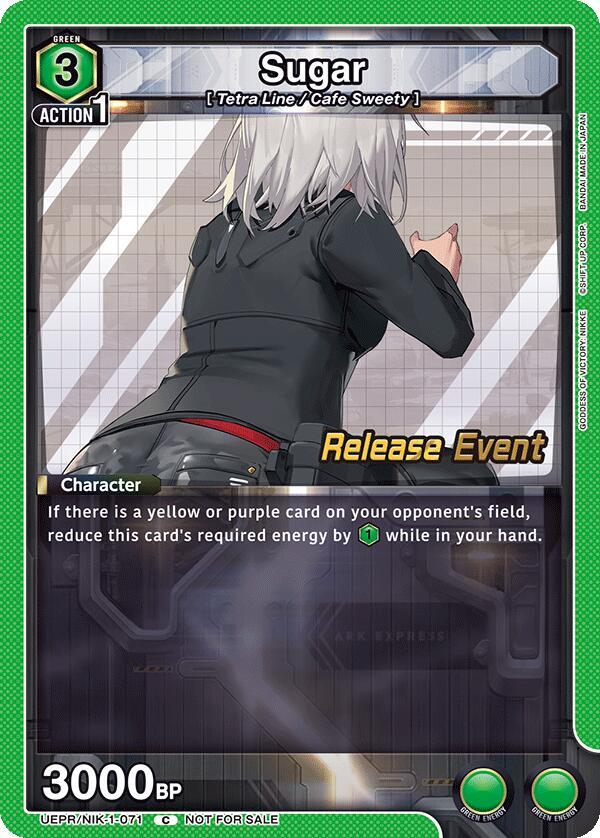 Sugar UEPR/NIK-1-071 card from UE14BT: GODDESS OF VICTORY: NIKKE Release Event Cards