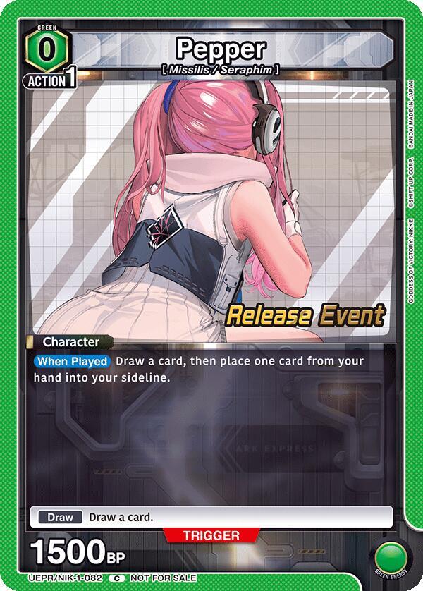 Pepper UEPR/NIK-1-082 card from UE14BT: GODDESS OF VICTORY: NIKKE Release Event Cards