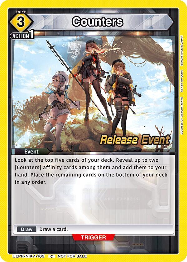 Counters UEPR/NIK-1-109 card from UE14BT: GODDESS OF VICTORY: NIKKE Release Event Cards