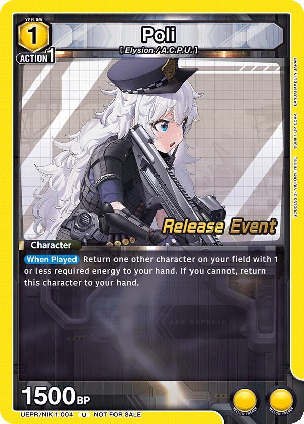 Poli UEPR/NIK-1-004 card from UE14BT: GODDESS OF VICTORY: NIKKE Release Event Cards