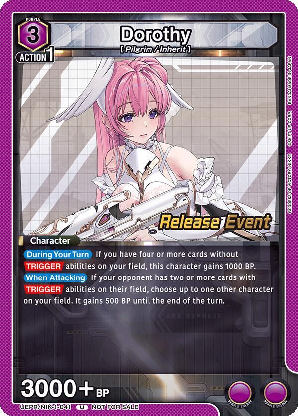 Dorothy UEPR/NIK-1-041 card from UE14BT: GODDESS OF VICTORY: NIKKE Release Event Cards