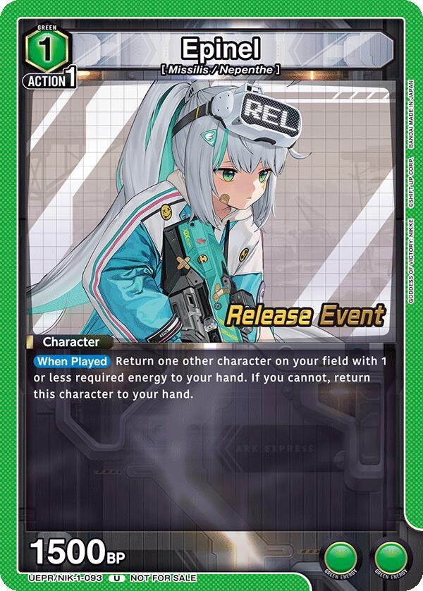 Epinel UEPR/NIK-1-093 card from UE14BT: GODDESS OF VICTORY: NIKKE Release Event Cards