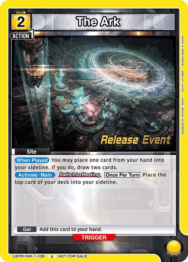 The Ark UEPR/NIK-1-108 card from UE14BT: GODDESS OF VICTORY: NIKKE Release Event Cards