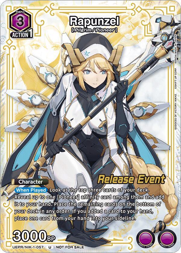 Rapunzel (Release Event Participation) UEPR/NIK-1-057 card from UE14BT: GODDESS OF VICTORY: NIKKE Release Event Cards