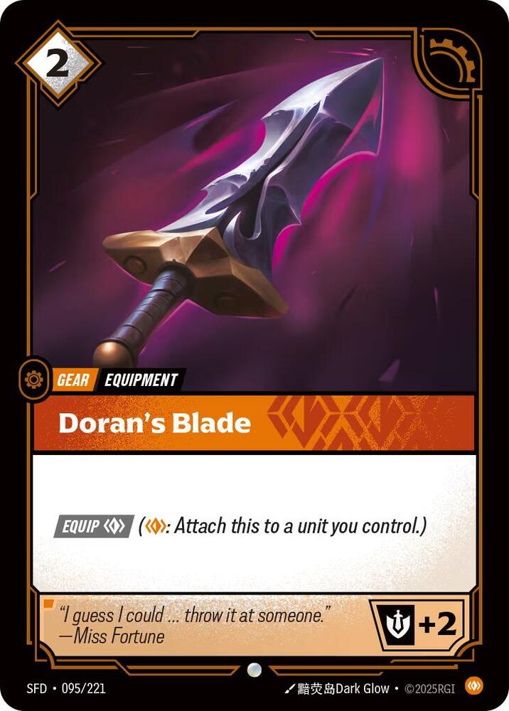 Doran's Blade 095/221 card from Spiritforged