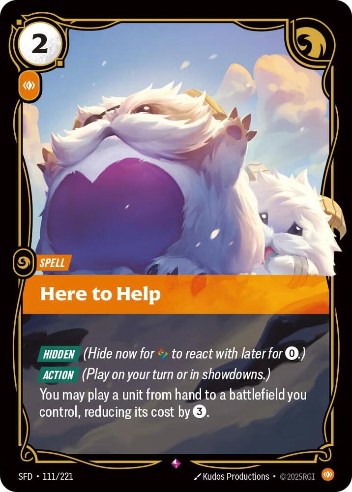Here to Help 111/221 card from Spiritforged