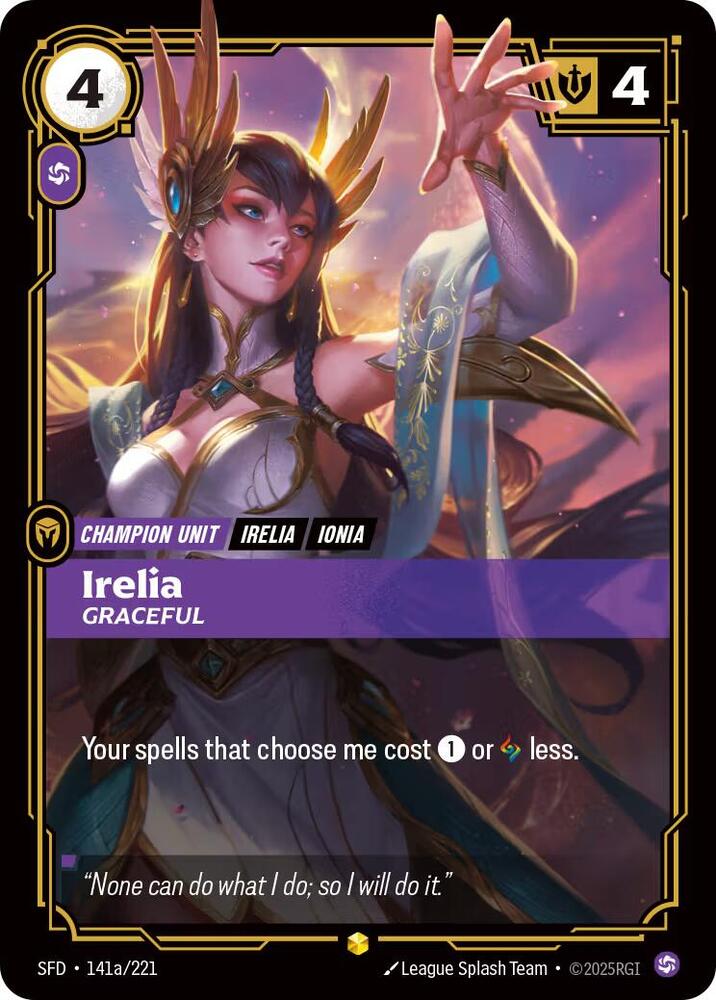 Irelia - Graceful (Alternate Art) 141a/221 card from Spiritforged