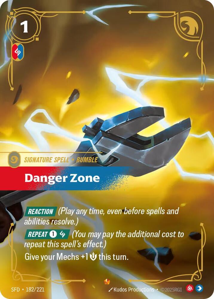 Danger Zone 182/221 card from Spiritforged