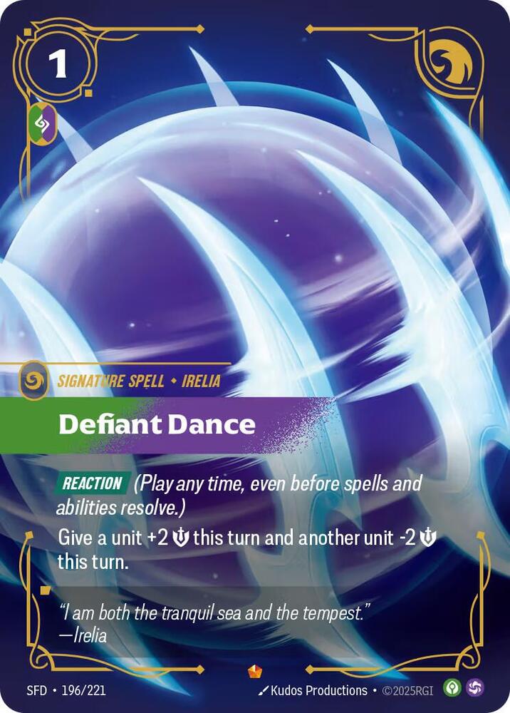 Defiant Dance 196/221 card from Spiritforged