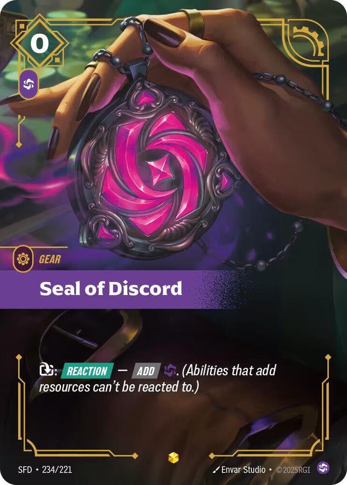 Seal of Discord (Overnumbered) 234/221 card from Spiritforged