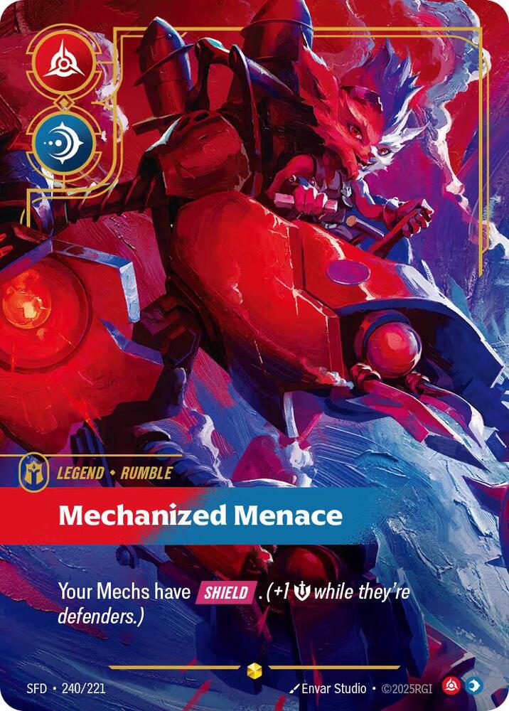 Rumble - Mechanized Menace (Overnumbered) 240/221 card from Spiritforged
