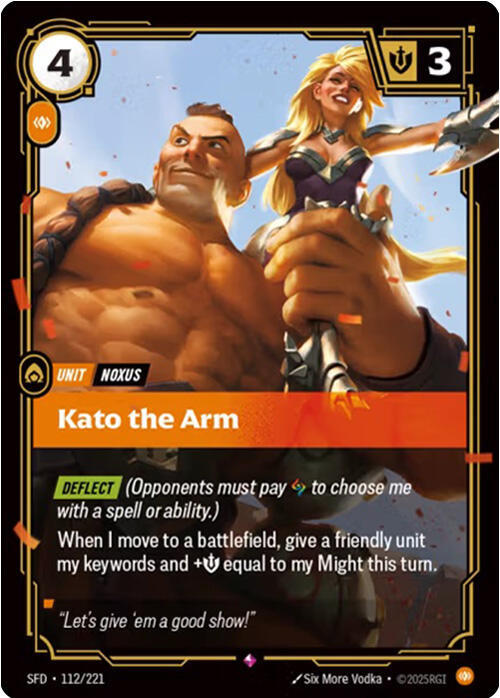 Kato the Arm 112/221 card from Spiritforged