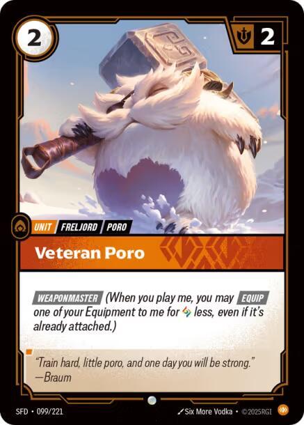 Veteran Poro 099/221 card from Spiritforged