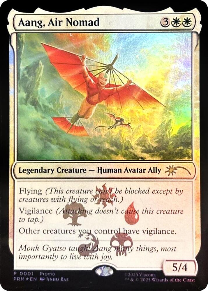 Aang, Air Nomad 1 card from Media Promos
