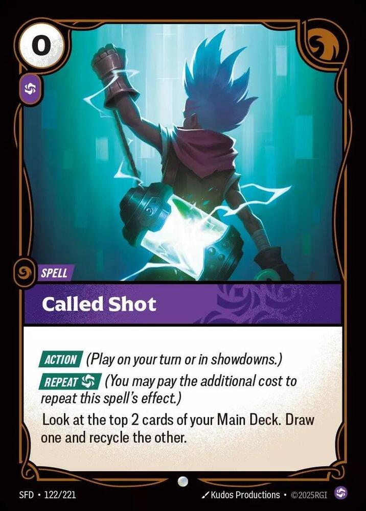 Called Shot 122/221 card from Spiritforged