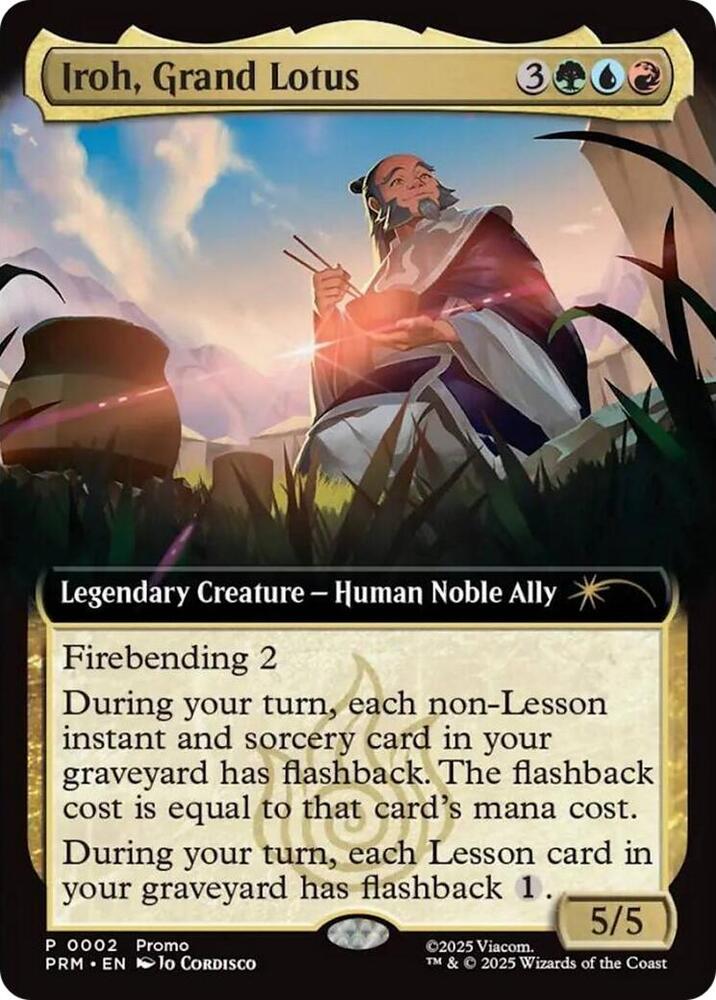Iroh, Grand Lotus (Extended Art) 2 card from Unique and Miscellaneous Promos