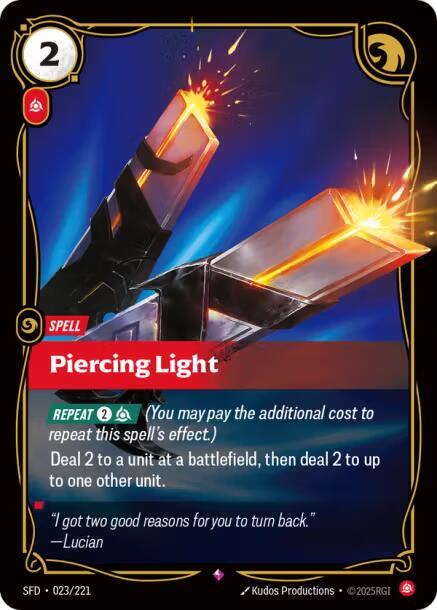 Piercing Light 023/221 card from Spiritforged