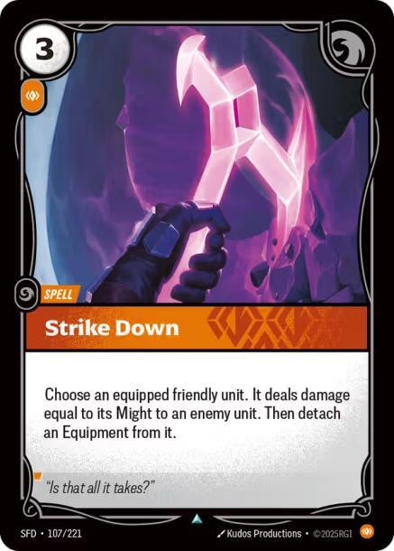 Strike Down 107/221 card from Spiritforged