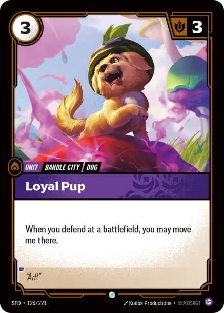 Loyal Pup 126/221 card from Spiritforged