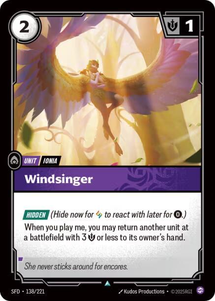 Windsinger 138/221 card from Spiritforged