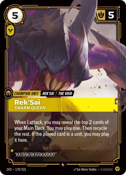 Rek'Sai - Swarm Queen 170/221 card from Spiritforged