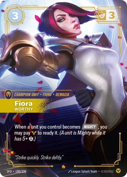 Fiora - Worthy 180/221 card from Spiritforged